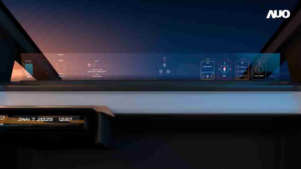 彩运网无界透明显示接口(Horizon Image Glass)透过车运算方案整合仪表板、、中控台及副驾显示器，，一体式全景呈现，，，提供乘用者清晰的前方视野、、、、行车必要信息与娱乐功能